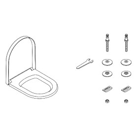 Copriwater compatto Duravit ME by Starck con chiusura rallentata