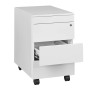 Wolfstahl Rollcontainer Stahl 4 Auszüge Weiss abschliessbar 40 x 60 x 62 cm