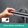 hansgrohe Pulsify Select S Brausesystem 105 3 Strahlarten Relaxation wassersparend, mit Ecostat Fine und Duschstange 90 cm