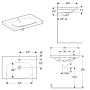 Geberit Acanto Waschtisch mit Ablagefläche 75 x 48,2 cm