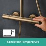 hansgrohe Pulsify S Puro Duschsystem 260 1 Strahlart, mit Ecostat Fine und Duschkopf 3 Strahlarten