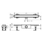 hansgrohe RainDrain Compact Komplettset Duschrinne 60 cm befliesbar für Standardinstallation