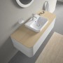 Duravit Happy D.2 Plus Aufsatzbecken 50 cm weiß, mit Überlauf, 1 Hahnloch