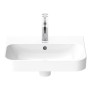 Duravit Happy D.2 Plus Aufsatzbecken 50 cm weiß, mit Überlauf, 1 Hahnloch