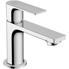 hansgrohe Rebris E Einhebel-Waschtischarmatur 80 CoolStart wassersparend+ mit Zugstangen-Ablaufgarnitur