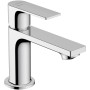 hansgrohe Rebris E Einhebel-Waschtischarmatur 80 CoolStart wassersparend+ mit Zugstangen-Ablaufgarnitur
