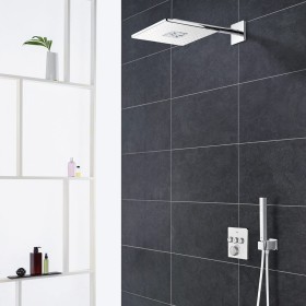 GROHE Grohtherm SmartControl Thermostat Fertigmontageset mit 3 Absperrventilen, eckige Ausführung