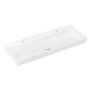 hansgrohe Xelu Q Waschbecken 120 x 48 cm ungeschliffen, mit 2x 1 Hahnloch