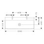 hansgrohe Xelu Q Waschbecken 120 x 48 cm ungeschliffen, mit 2x 1 Hahnloch