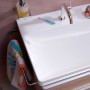hansgrohe Xelu Q Waschbecken 120 x 48 cm ungeschliffen, mit 2x 1 Hahnloch