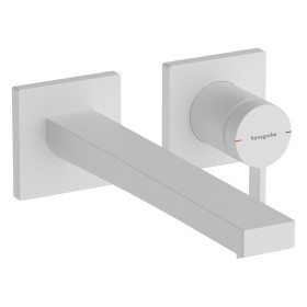 hansgrohe Tecturis E Einhebel-Waschtischarmatur Unterputz für Wandmontage wassersparend+ mit Auslauf 22,5 cm