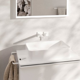 hansgrohe Tecturis E Einhebel-Waschtischarmatur Unterputz für Wandmontage wassersparend+ mit Auslauf 22,5 cm