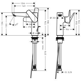 hansgrohe Talis E Einhebel-Waschtischmischer 150 mit Zugstangen-Ablaufgarnitur