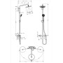 hansgrohe Raindance Showerpipe 220 EcoSmart mit Brausearm 40 cm schwenkbar