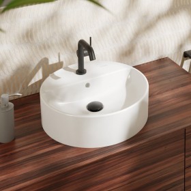 hansgrohe Xuniva S Aufsatzwaschtisch rund Ø 45 cm, mit 1 Hahnloch und Überlauf, mit SmartClean