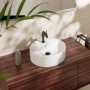 hansgrohe Xuniva S Aufsatzwaschtisch rund Ø 45 cm, mit 1 Hahnloch und Überlauf, mit SmartClean