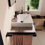 hansgrohe Xanuia Q Aufsatzwaschtisch geschliffen 550/480 mit Hahnloch und Überlauf