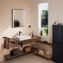 hansgrohe Xanuia Q Aufsatzwaschtisch geschliffen 550/480 mit Hahnloch und Überlauf