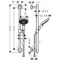 hansgrohe Raindance Select S 120 Unica Comfort Brauseset EcoSmart 90 cm