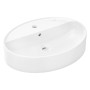 hansgrohe Xuniva D Aufsatzwaschtisch oval 60 x 45 cm, mit 1 Hahnloch und Überlauf, mit SmartClean