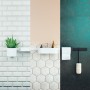 hansgrohe WallStoris Bundle Duschkopf 105, 3 Strahlarten Activation wassersparend, Duschstange 70 cm und Accessoireset