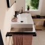 hansgrohe Xanuia Q Aufsatzwaschtisch geschliffen 650/480 mit Hahnloch und Überlauf