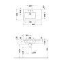 Duravit ME by Starck Möbelwaschtisch mit 1 Hahnloch 83 x 49 cm
