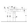 Duravit ME by Starck Möbelwaschtisch mit 1 Hahnloch 83 x 49 cm