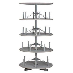 Colonne rotative pour classeurs Wolfstahl 4 étages, jusqu'à 96 classeurs, étages pivotants individuellement, hauteur 163 cm
