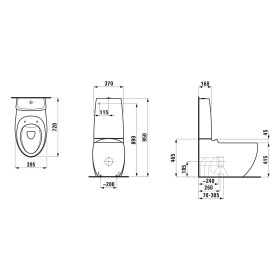 Combinaison de WC sur pied LAUFEN Alessi sans rebord de chasse