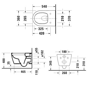 Duravit ME by Starck WC sospeso HygieneFlush