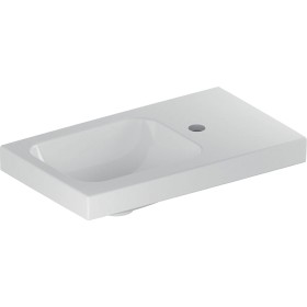 Geberit iCon Light Handwaschbecken 53 cm mit Ablagefläche und Hahnloch links