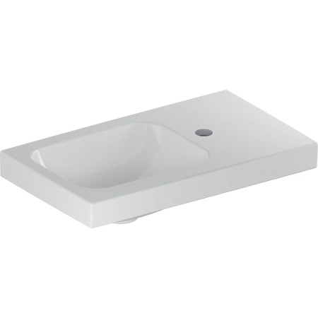 Geberit iCon Light Handwaschbecken 53 cm mit Ablagefläche und Hahnloch links