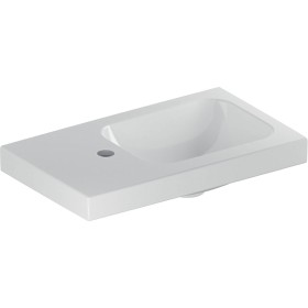 Geberit iCon Light Handwaschbecken 53 cm mit Ablagefläche und Hahnloch links