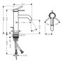hansgrohe Tecturis S Einhebel-Waschtischarmatur 110 mit Zugstangen-Ablaufgarnitur