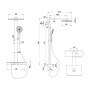 Villeroy & Boch Infinity Showers Duschsystem mit 3 Funktionen für Wandmontage