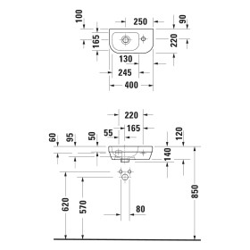 Lavabo Duravit D-Code 40 cm