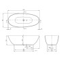 Villeroy & Boch Antao freistehende Badewanne, 170 x 75 cm, mit SilentFlow