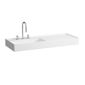 LAUFEN Kartell Waschtisch 120 x 46 cm, mit Ablage rechts, mit 1 Hahnloch