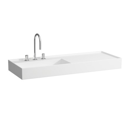 LAUFEN Kartell Waschtisch 120 x 46 cm, mit Ablage rechts, mit 1 Hahnloch