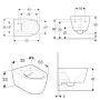 Geberit iCon Wand-WC Tiefspüler, geschlossene Form, Rimfree