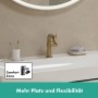 hansgrohe Tecturis S Einhebel-Waschtischarmatur 110 Fine CoolStart wassersparend+ mit Push-Open Ablaufgarnitur