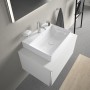 Duravit DuraSquare Waschtisch geschliffen mit 1 Hahnloch, 60 x 47 cm