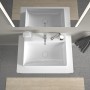 Duravit DuraSquare Waschtisch geschliffen mit 1 Hahnloch, 60 x 47 cm