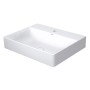 Duravit DuraSquare Waschtisch geschliffen mit 1 Hahnloch, 60 x 47 cm