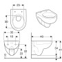 Geberit Renova Compact Wand-WC, Tiefspüler