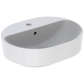 Geberit VariForm Aufsatzwaschtisch 50 x 40 cm, elliptisch, mit Hahnlochbank