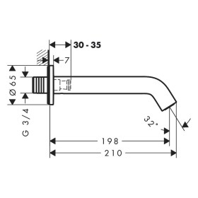 hansgrohe Tecturis S Wanneneinlauf