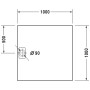 Duravit Stonetto Duschwanne Quadrat 100 x 100 cm