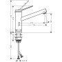 hansgrohe Zesis M33 Einhebel-Küchenarmatur 160, Vorfenstermontage, 1 Strahlart
